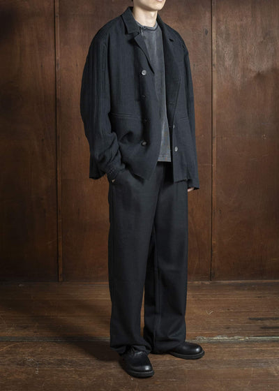 Professor.E 0222/ DOUBLE BREASTED BLAZER BLACK 25FW-PE-FM-16