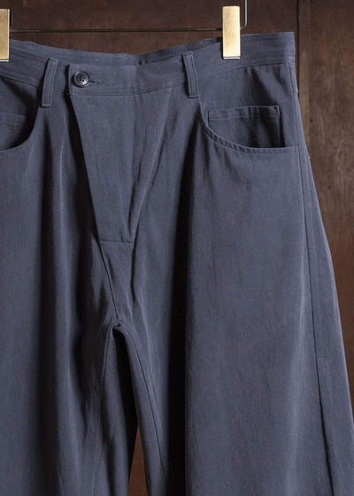JAN-JAN VAN ESSCHE TROUSERS#90 DENIM STYLE TROUSERS | CO HEMP DENSE TWILL | Logwood