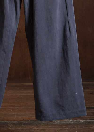 JAN-JAN VAN ESSCHE TROUSERS#90 DENIM STYLE TROUSERS | CO HEMP DENSE TWILL | Logwood