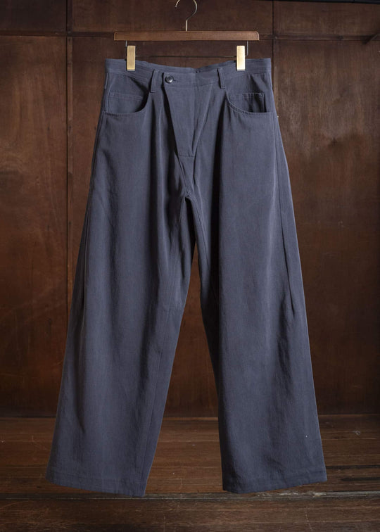 JAN-JAN VAN ESSCHE TROUSERS#90 DENIM STYLE TROUSERS | CO HEMP DENSE TWILL | Logwood