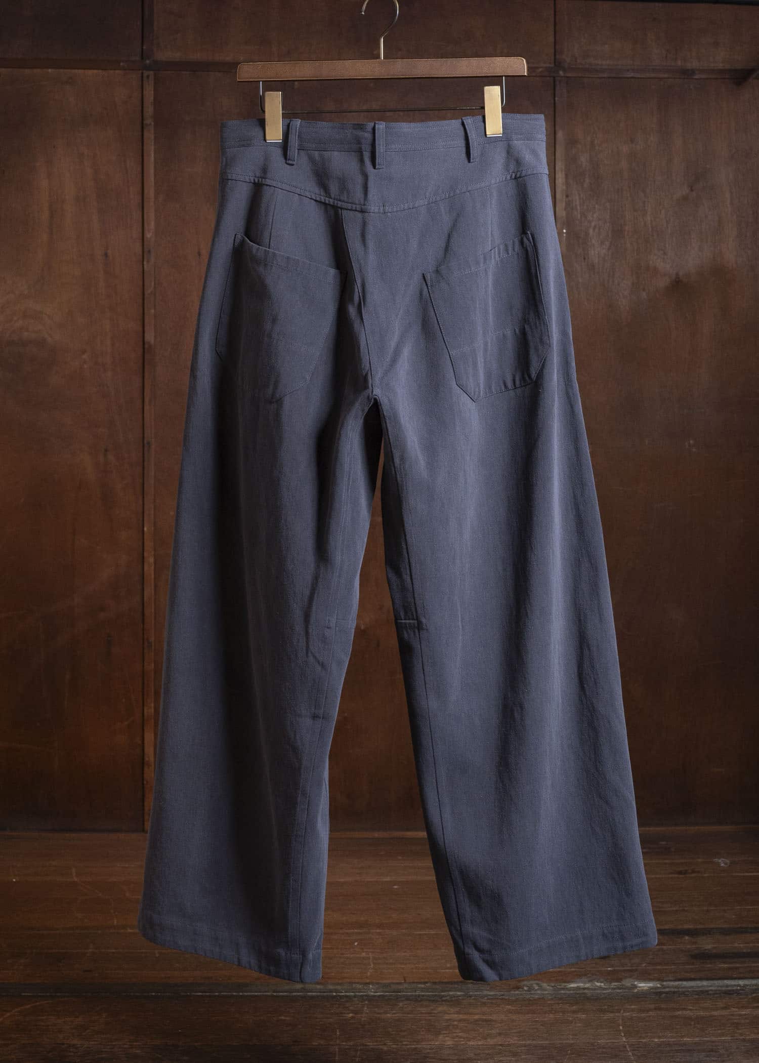 JAN-JAN VAN ESSCHE TROUSERS#90 DENIM STYLE TROUSERS | CO HEMP DENSE TWILL | Logwood
