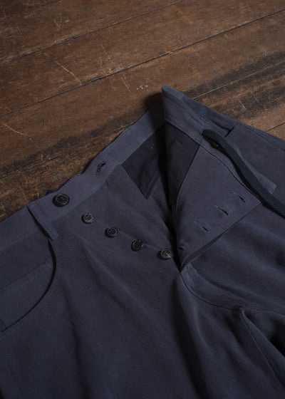 JAN-JAN VAN ESSCHE TROUSERS#90 DENIM STYLE TROUSERS | CO HEMP DENSE TWILL | Logwood