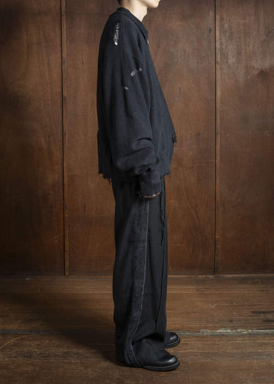 Professor.E WIDE PANTS BLACK 25FW-WN-TRL-02