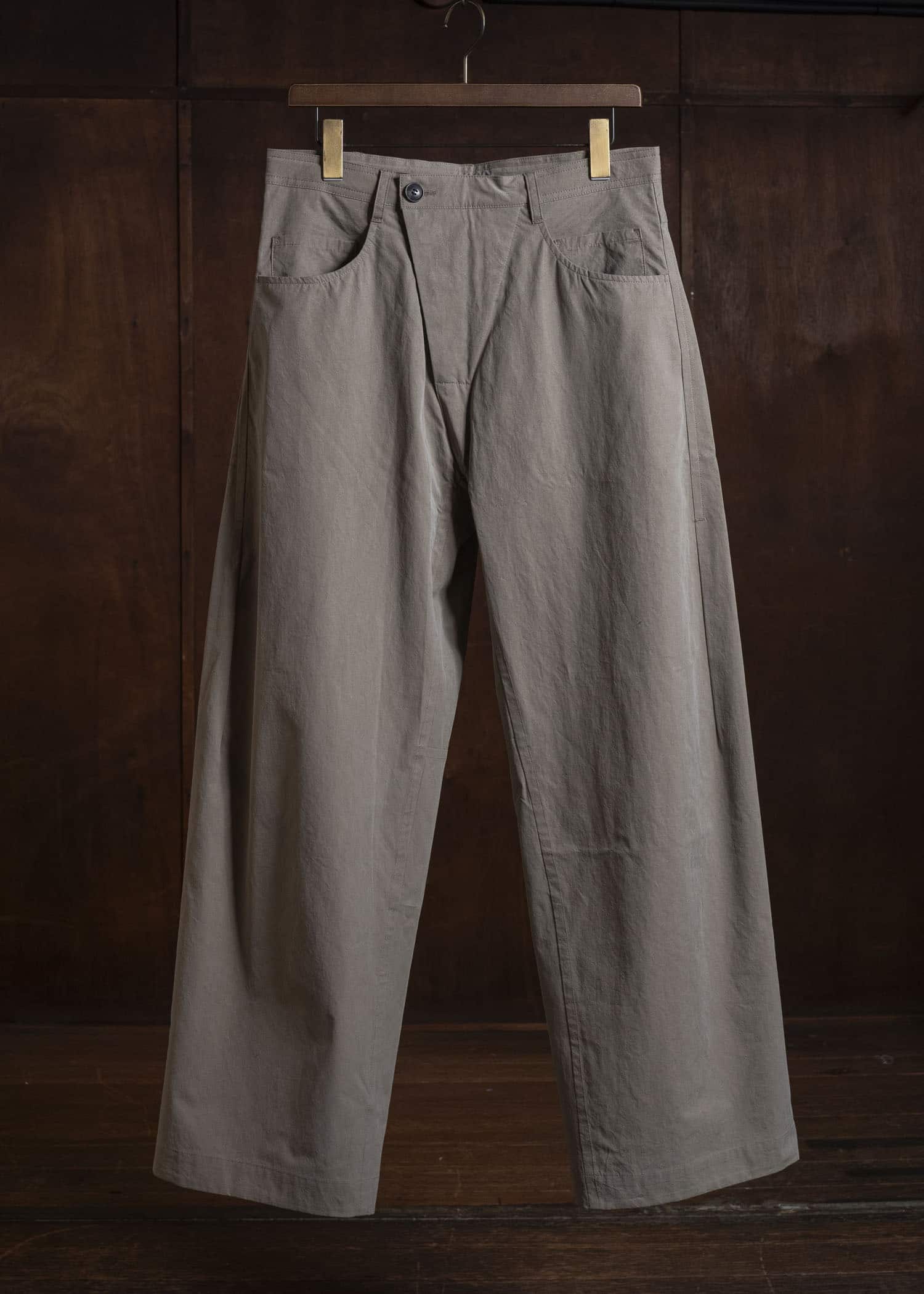 TROUSERS#90 OVERSIZED 6-POCKET DENIM WITH DRAWSTRING INSIDE Time Washed Light | Stone Grey