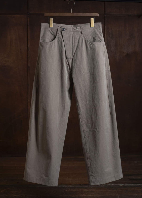 TROUSERS#90 OVERSIZED 6-POCKET DENIM WITH DRAWSTRING INSIDE Time Washed Light | Stone Grey