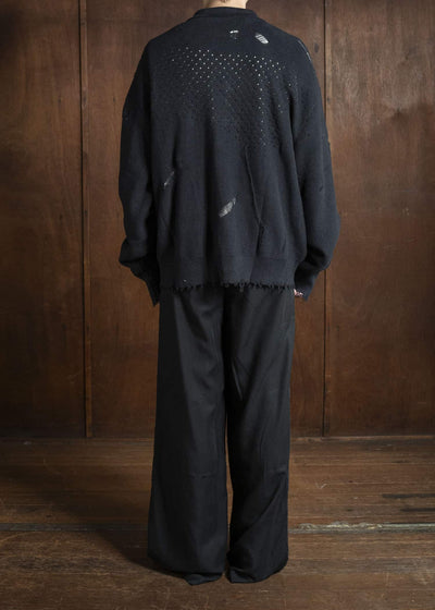 Professor.E WIDE PANTS BLACK 25FW-WN-TRL-02