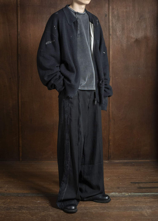 Professor.E WIDE PANTS BLACK 25FW-WN-TRL-02