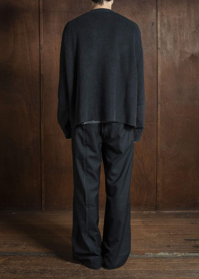 Professor.E DOUBLED BREASTED AGED KNIT BLACK 25FW-PE-KT-02