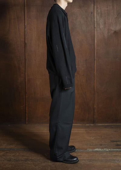 Professor.E AGED POLO BLACK 25FW-PE-KT-03