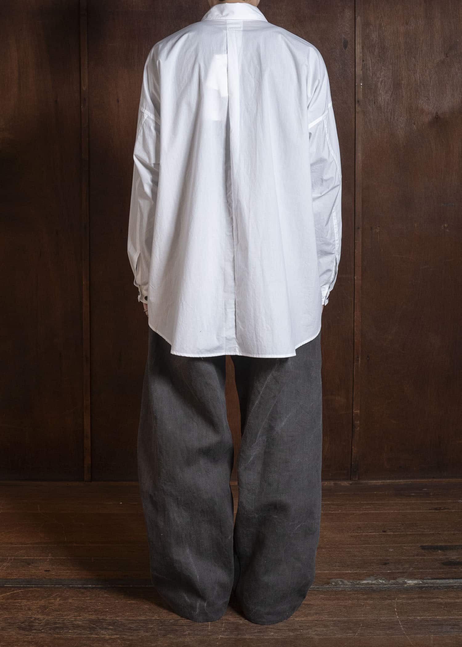JAN-JAN VAN ESSCHE TROUSERS#90 OVERSIZED 6-POCKET DENIM WITH DRAWSTRING INSIDE Cotton Hemp Denim | Sumi Kakishibu