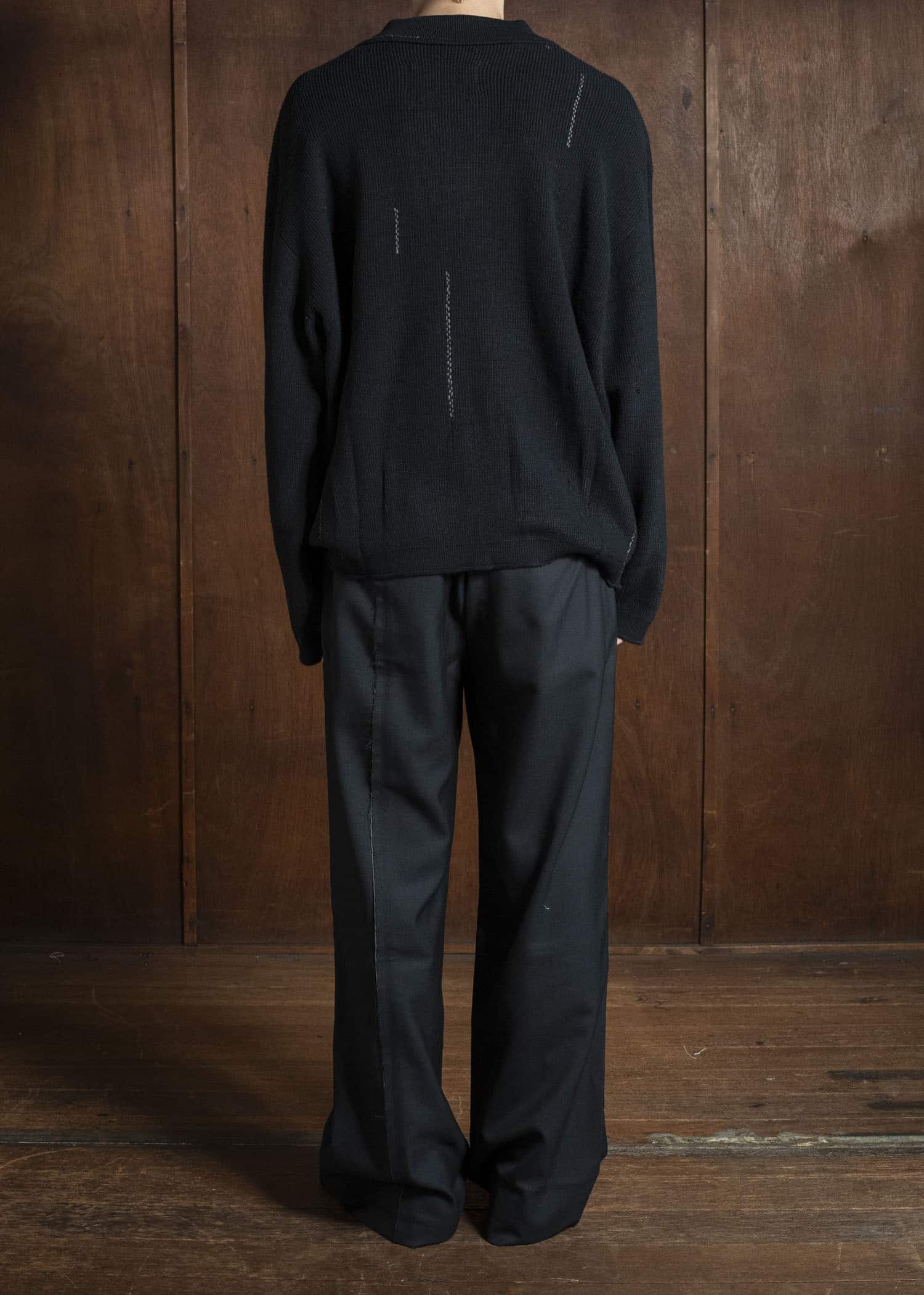 Professor.E AGED POLO BLACK 25FW-PE-KT-03