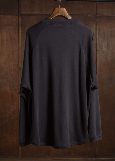 JAN-JAN VAN ESSCHE TEE#93 LOOSE FIT CREWNECK RAGLAN TEE Co Cashmere Pancake | Ebony Black