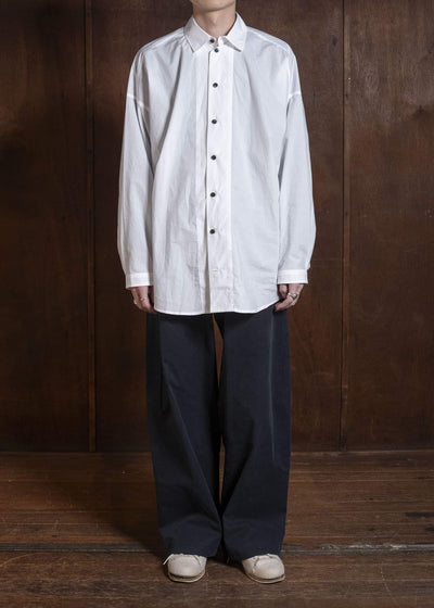 JAN-JAN VAN ESSCHE TROUSERS#90 OVERSIZED 6-POCKET DENIM WITH DRAWSTRING INSIDE Time Washed Light | Off Black