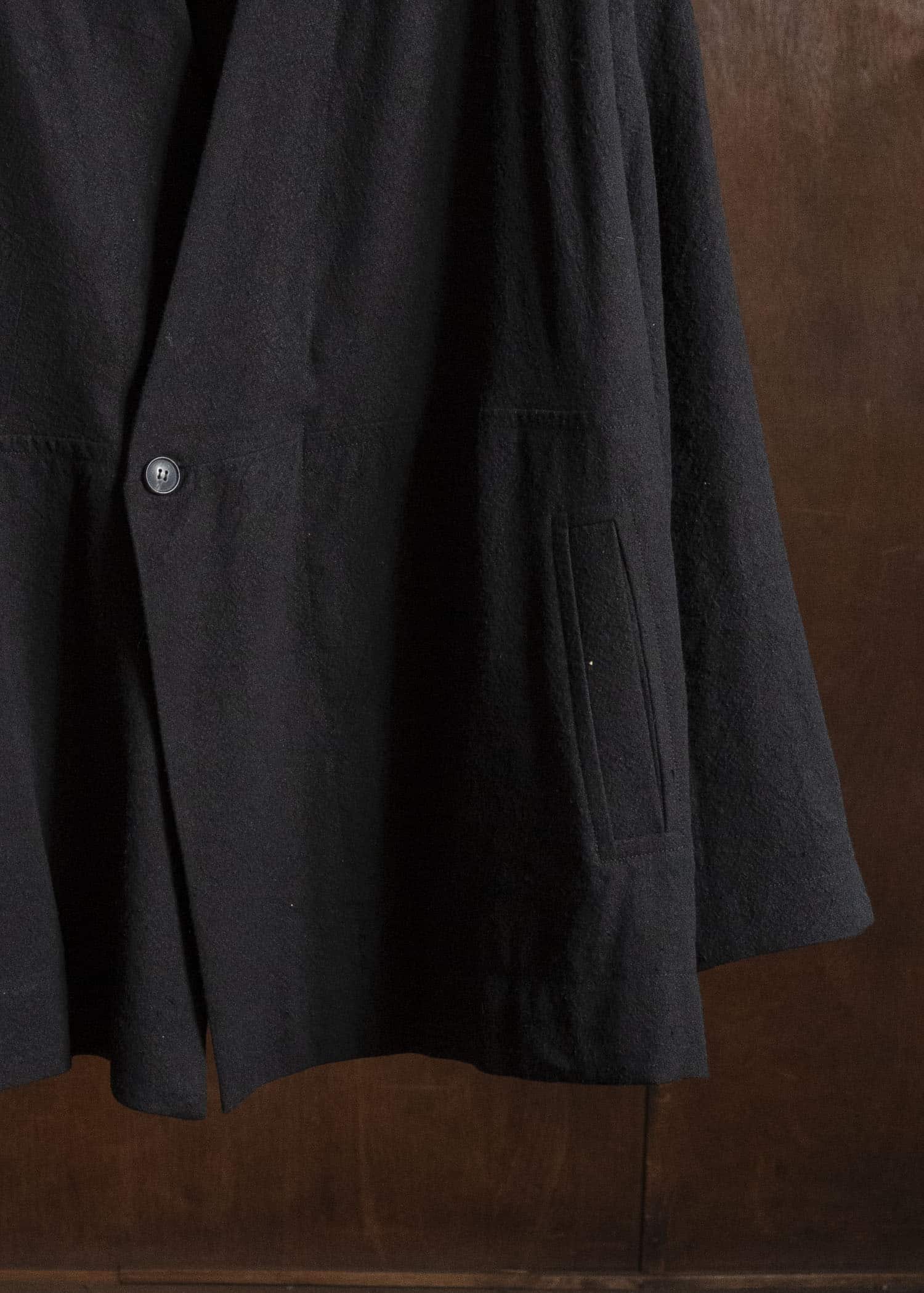 JAN-JAN VAN ESSCHE JACKET#66 OVERSIZED BLAZER WITH JET POCKET AND FULLY LINED Hemp Se Nappy Cloth | Black