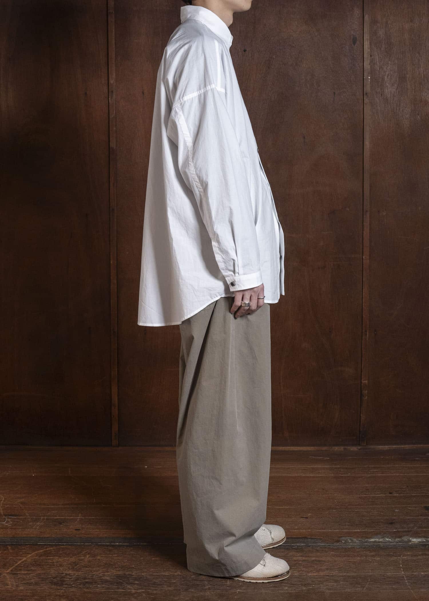 TROUSERS#90 OVERSIZED 6-POCKET DENIM WITH DRAWSTRING INSIDE Time Washed Light | Stone Grey