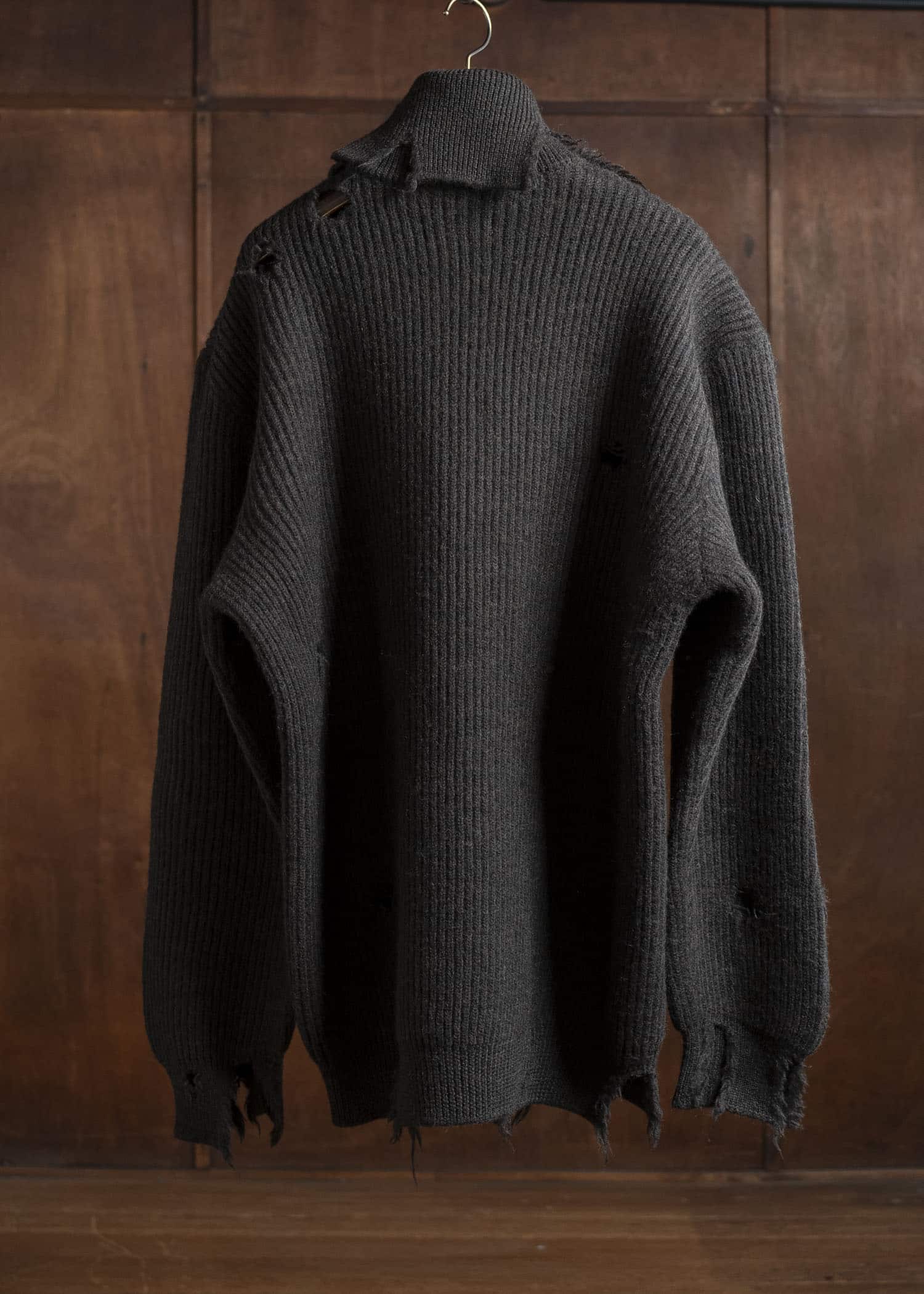 HED MAYNER 22AW Destroyed Turtle Neck Knit