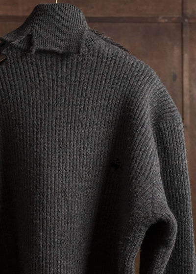 HED MAYNER 22AW Destroyed Turtle Neck Knit