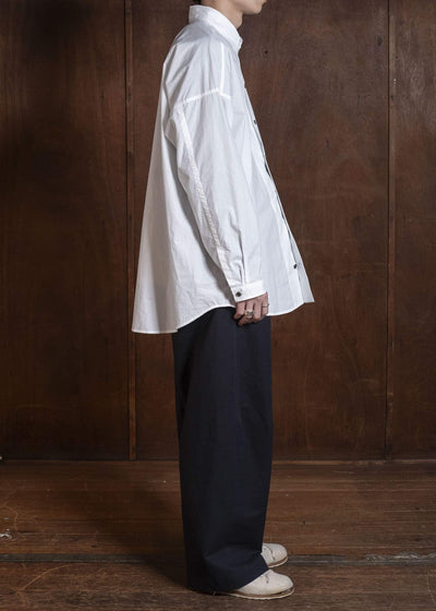 JAN-JAN VAN ESSCHE TROUSERS#90 OVERSIZED 6-POCKET DENIM WITH DRAWSTRING INSIDE | CO PAPER FINE TWILL Black