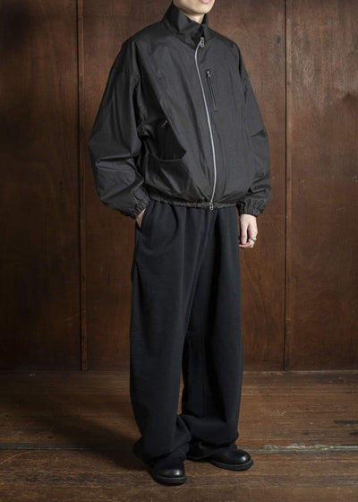 BIBLIOTHERK BR-OT06-AW25-01 DRAPED BLOUSON BLACK