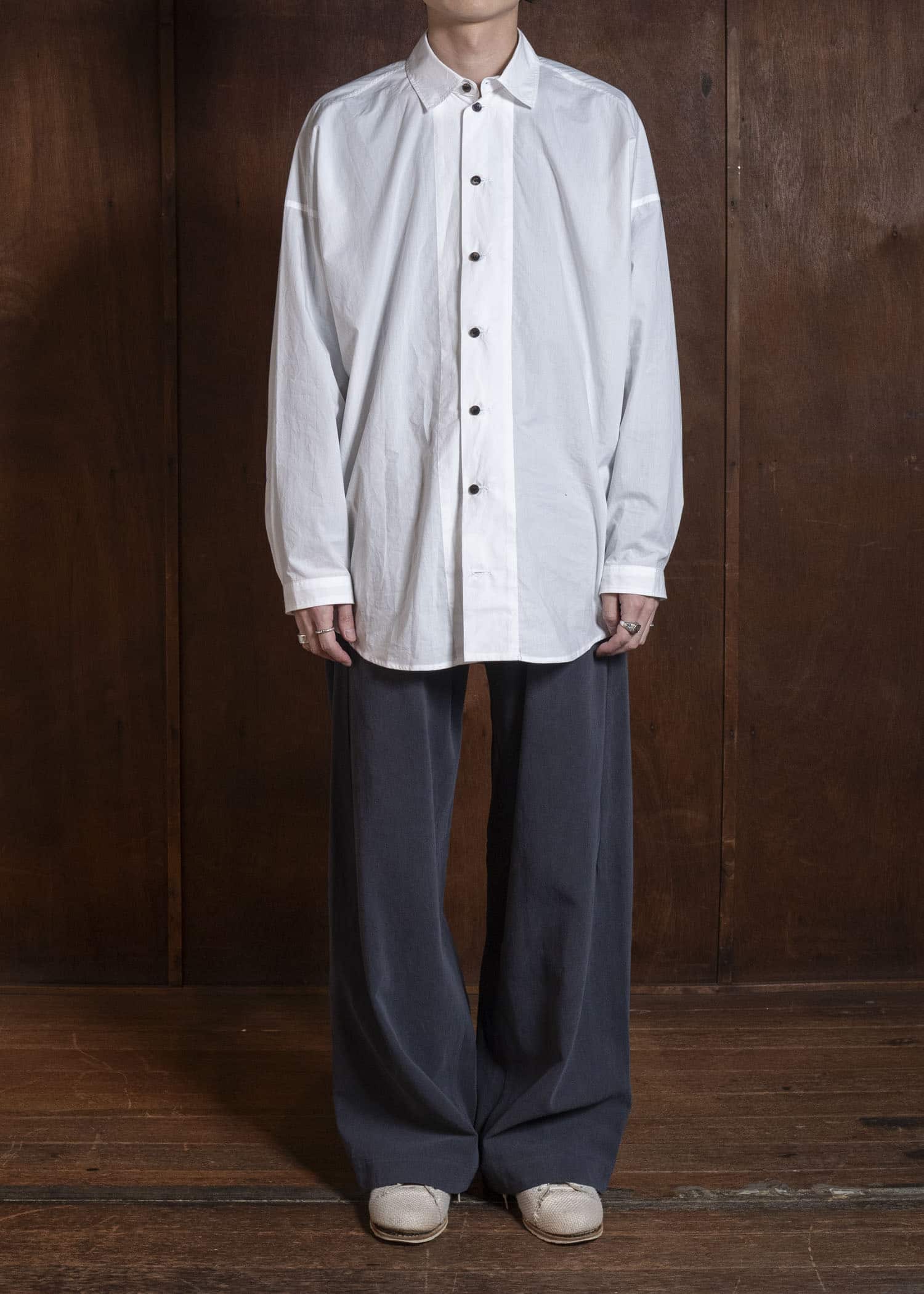 JAN-JAN VAN ESSCHE TROUSERS#90 DENIM STYLE TROUSERS | CO HEMP DENSE TWILL | Logwood