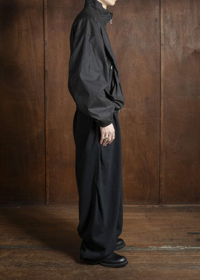 BIBLIOTHERK BR-OT06-AW25-01 DRAPED BLOUSON BLACK