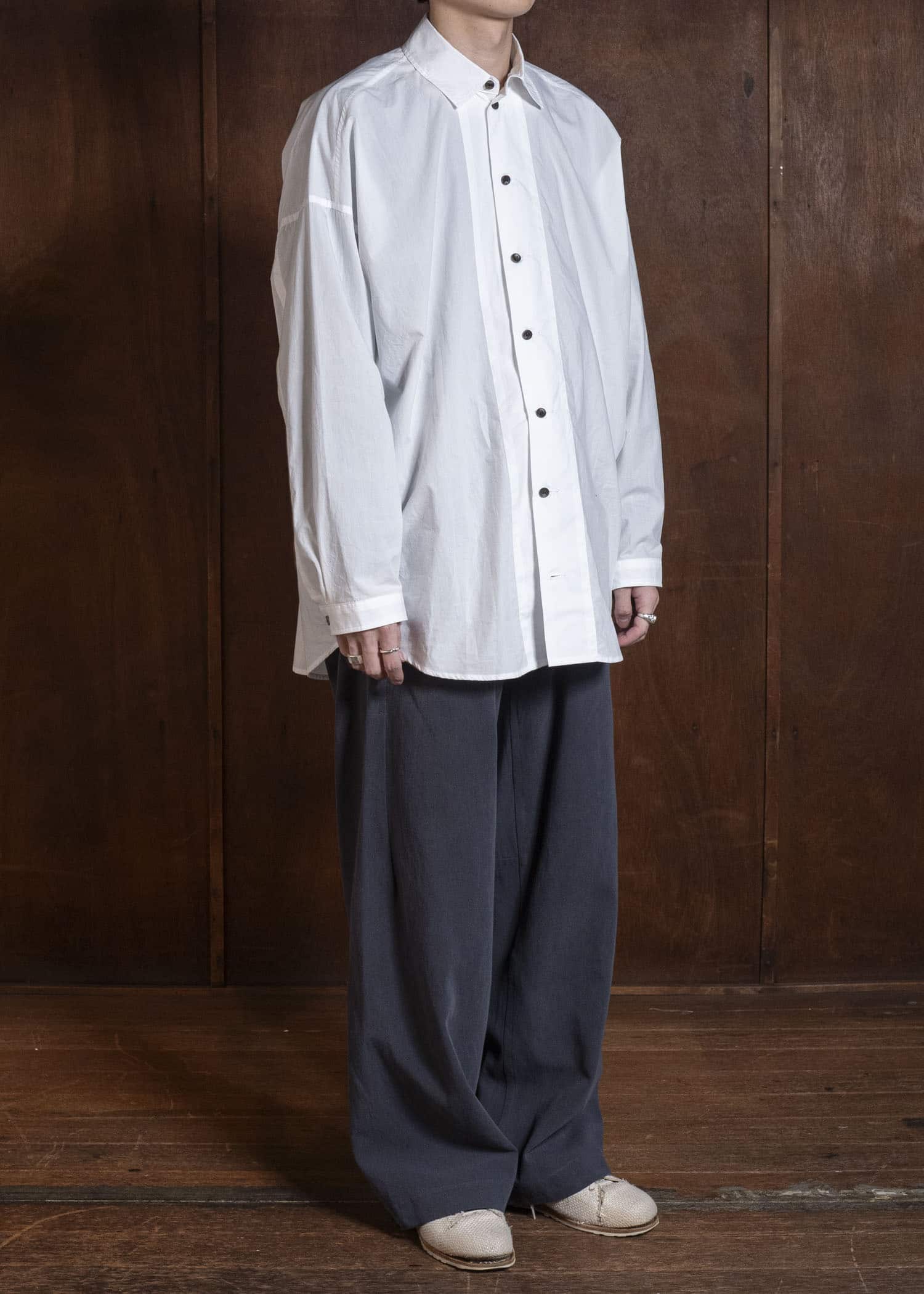 JAN-JAN VAN ESSCHE TROUSERS#90 DENIM STYLE TROUSERS | CO HEMP DENSE TWILL | Logwood