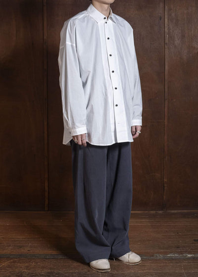 JAN-JAN VAN ESSCHE TROUSERS#90 DENIM STYLE TROUSERS | CO HEMP DENSE TWILL | Logwood