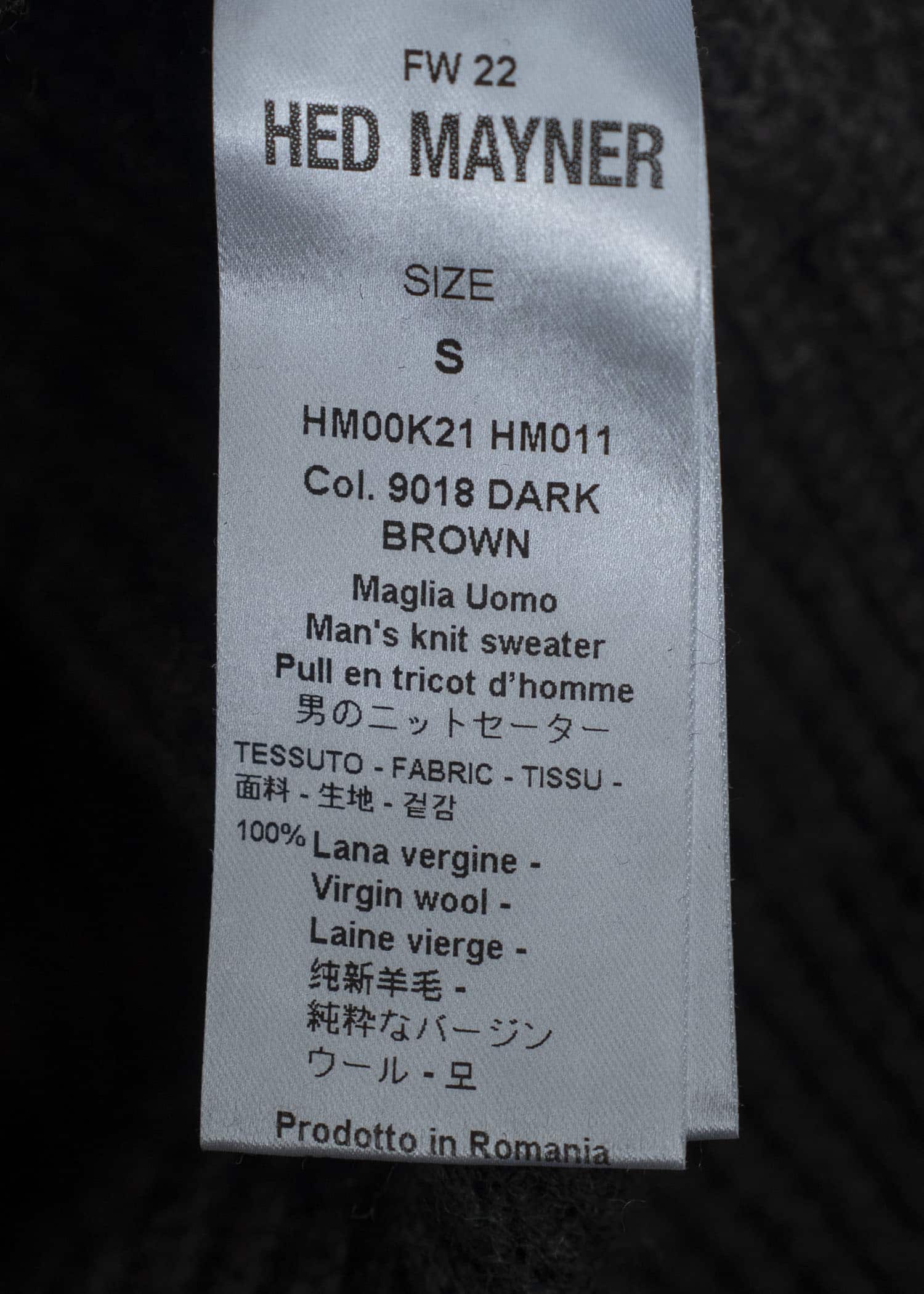 HED MAYNER 22AW Destroyed Turtle Neck Knit