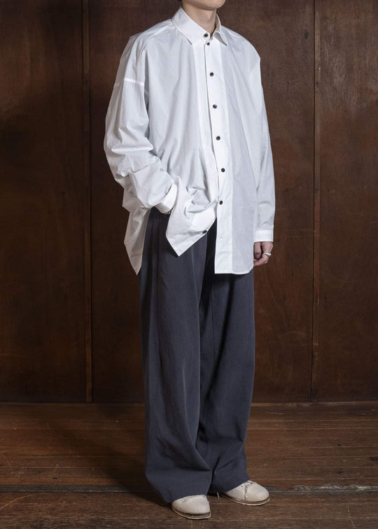 JAN-JAN VAN ESSCHE TROUSERS#90 DENIM STYLE TROUSERS | CO HEMP DENSE TWILL | Logwood