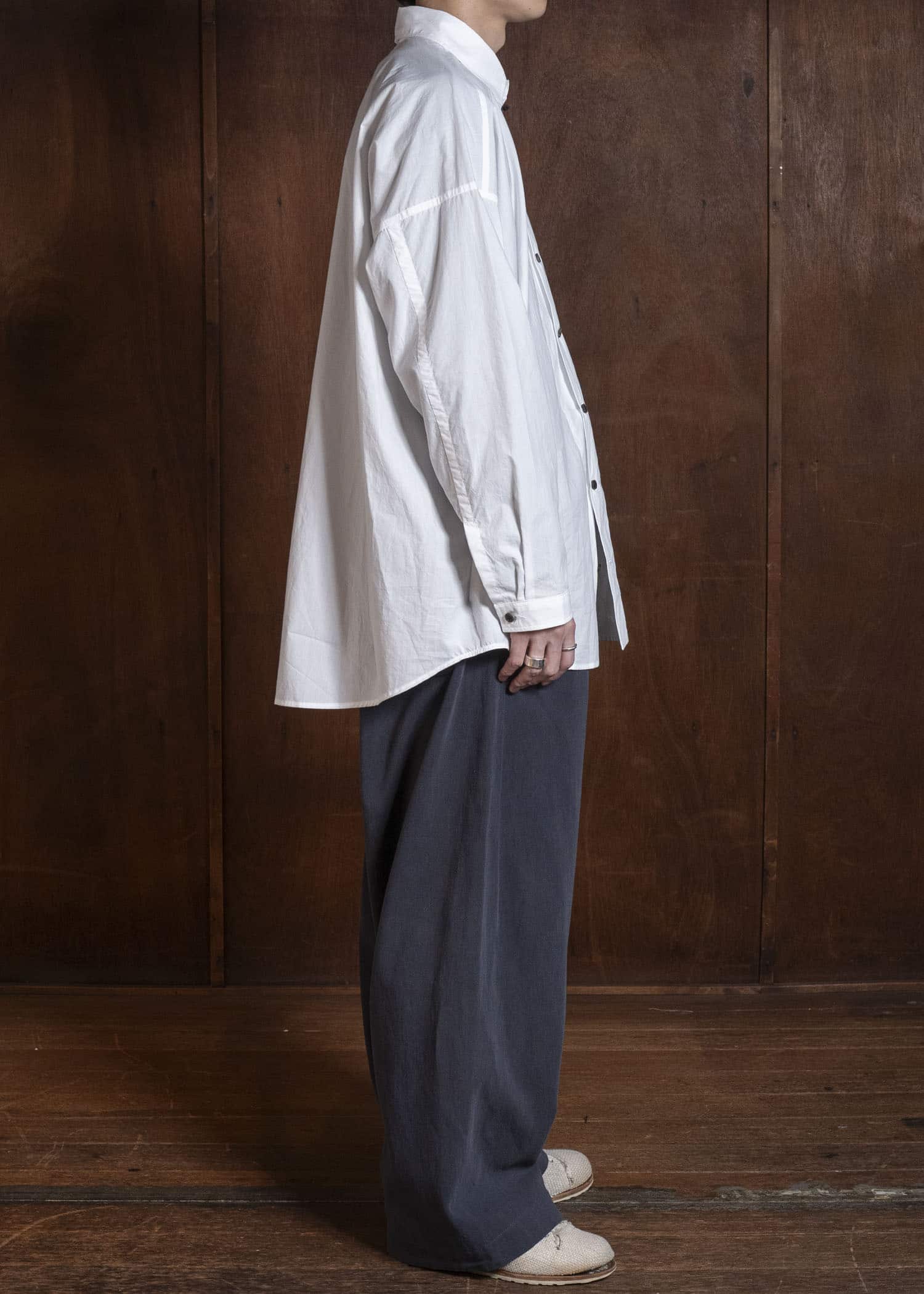 JAN-JAN VAN ESSCHE TROUSERS#90 DENIM STYLE TROUSERS | CO HEMP DENSE TWILL | Logwood