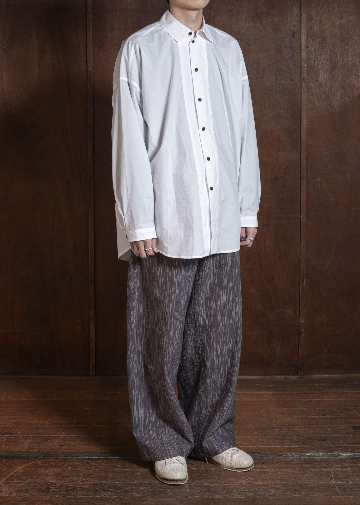 JAN-JAN VAN ESSCHE TROUSERS#90 DENIM STYLE TROUSERS | KASURI COTTON SILK | Old Lavender