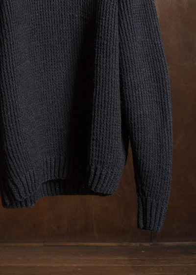 JAN-JAN VAN ESSCHE KNIT#68 HAND KNITTED TURTLE NECK SWEATER Lalin | Black