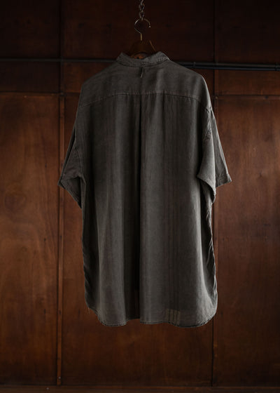 KLASICA SH-03 Relaxed Fit H/S shirts / Brown dye Stripe