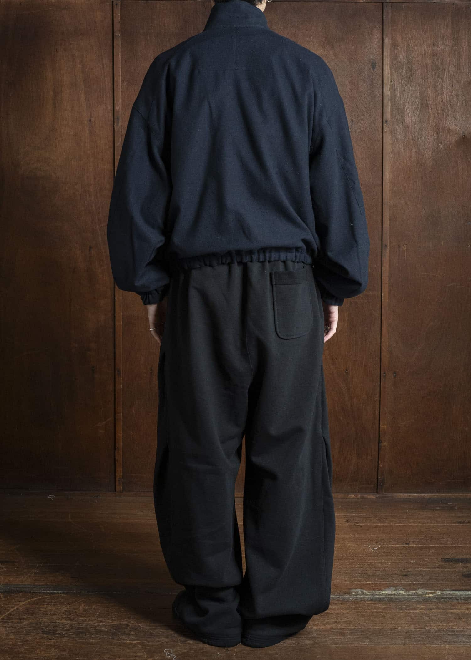 BIBLIOTHERK BR-OT06-AW25-02 DRAPED BLOUSON NAVY