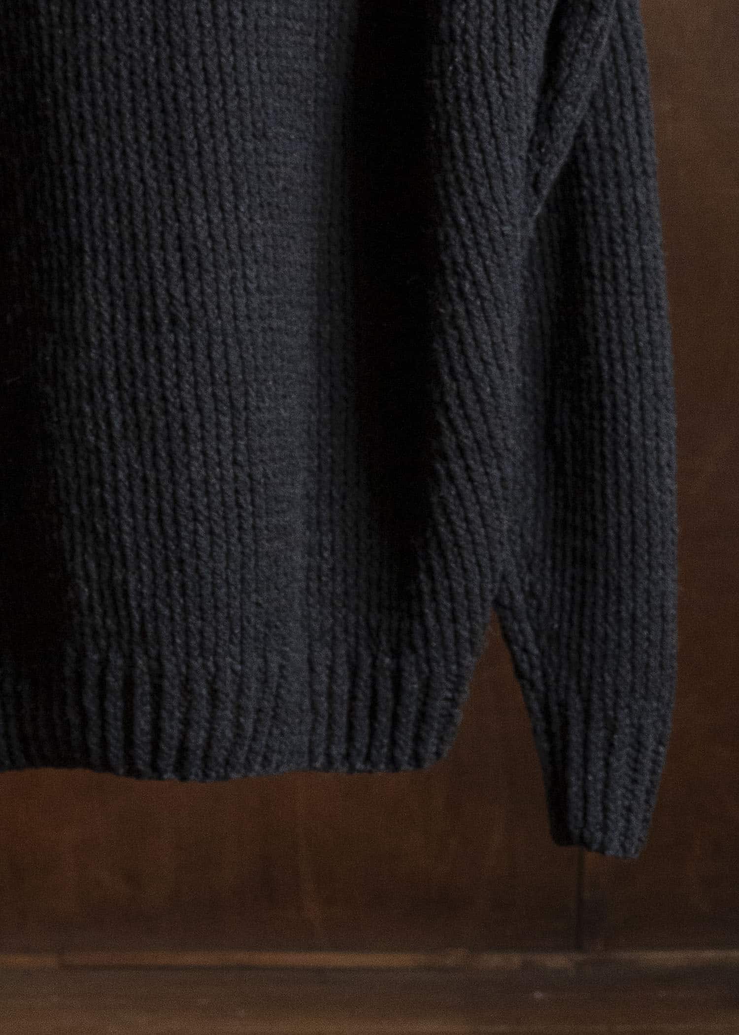 JAN-JAN VAN ESSCHE KNIT#68 HAND KNITTED TURTLE NECK SWEATER Lalin | Black