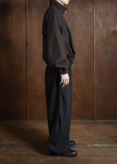 BIBLIOTHERK BR-OT06-AW25-01 DRAPED BLOUSON BROWN