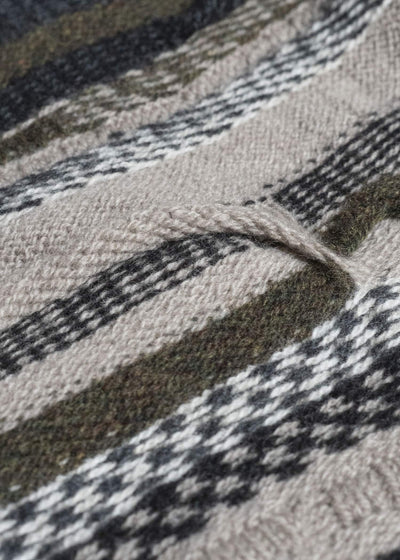 JAN-JAN VAN ESSCHE KNIT#80 TEXTURED COOGIE KNITTED CREWNECK SWEATER Super Fine Wool | Light Variation