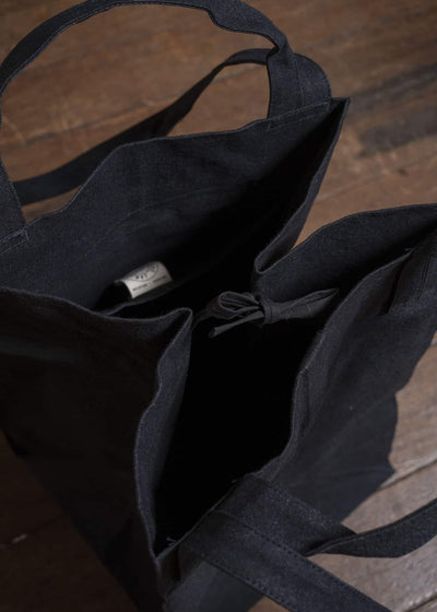 JAN-JAN VAN ESSCHE BAG#44 BAG | URUSHI HEMP CANVAS Pitch Black