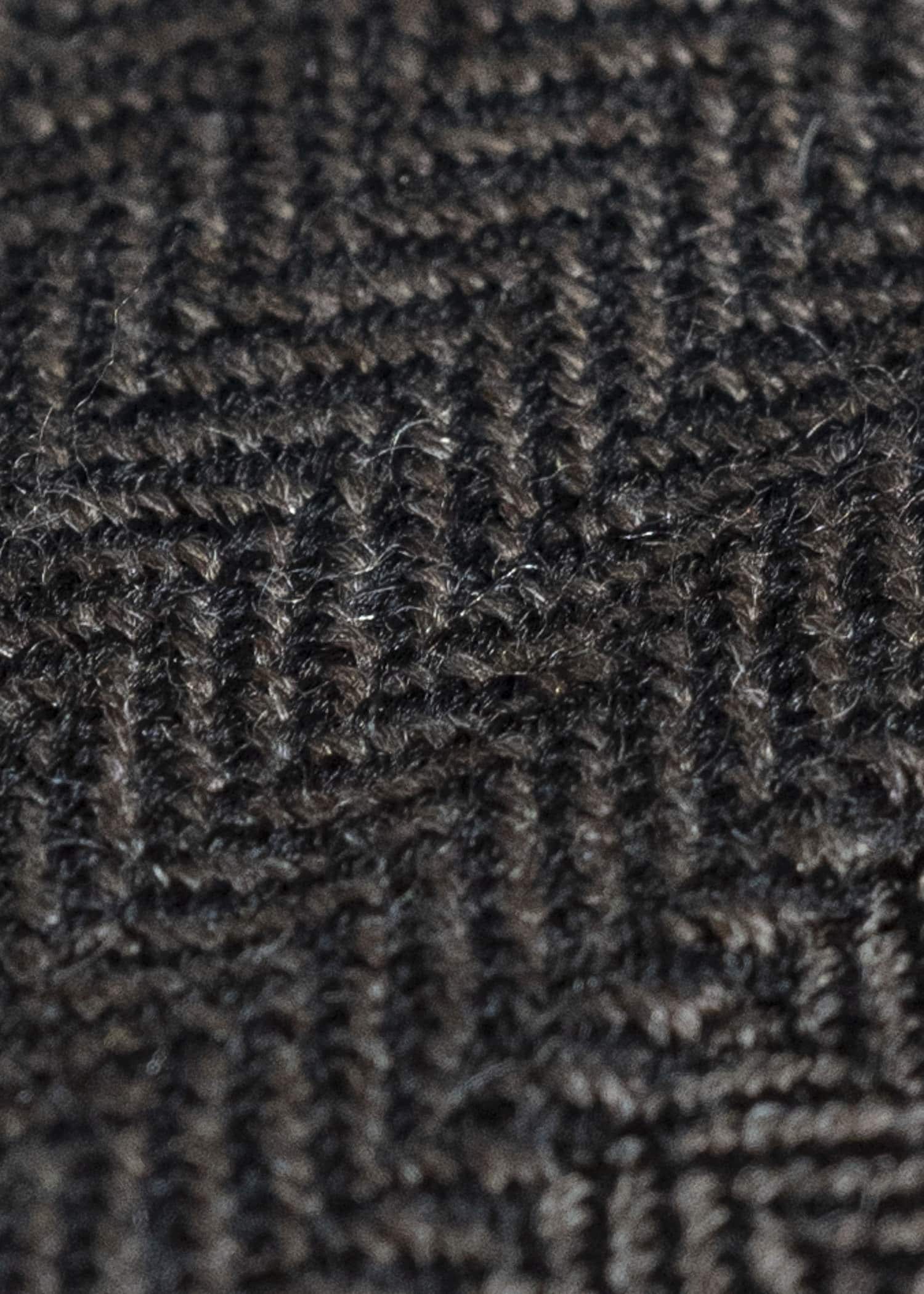 Gathering Textiles Farmer Jacket Handwoven Herrinbone Wool, Black And Gray Yarn FAJ02-HW-BK