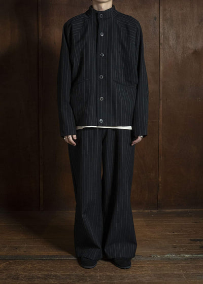unkruid five pockets black pinstripe