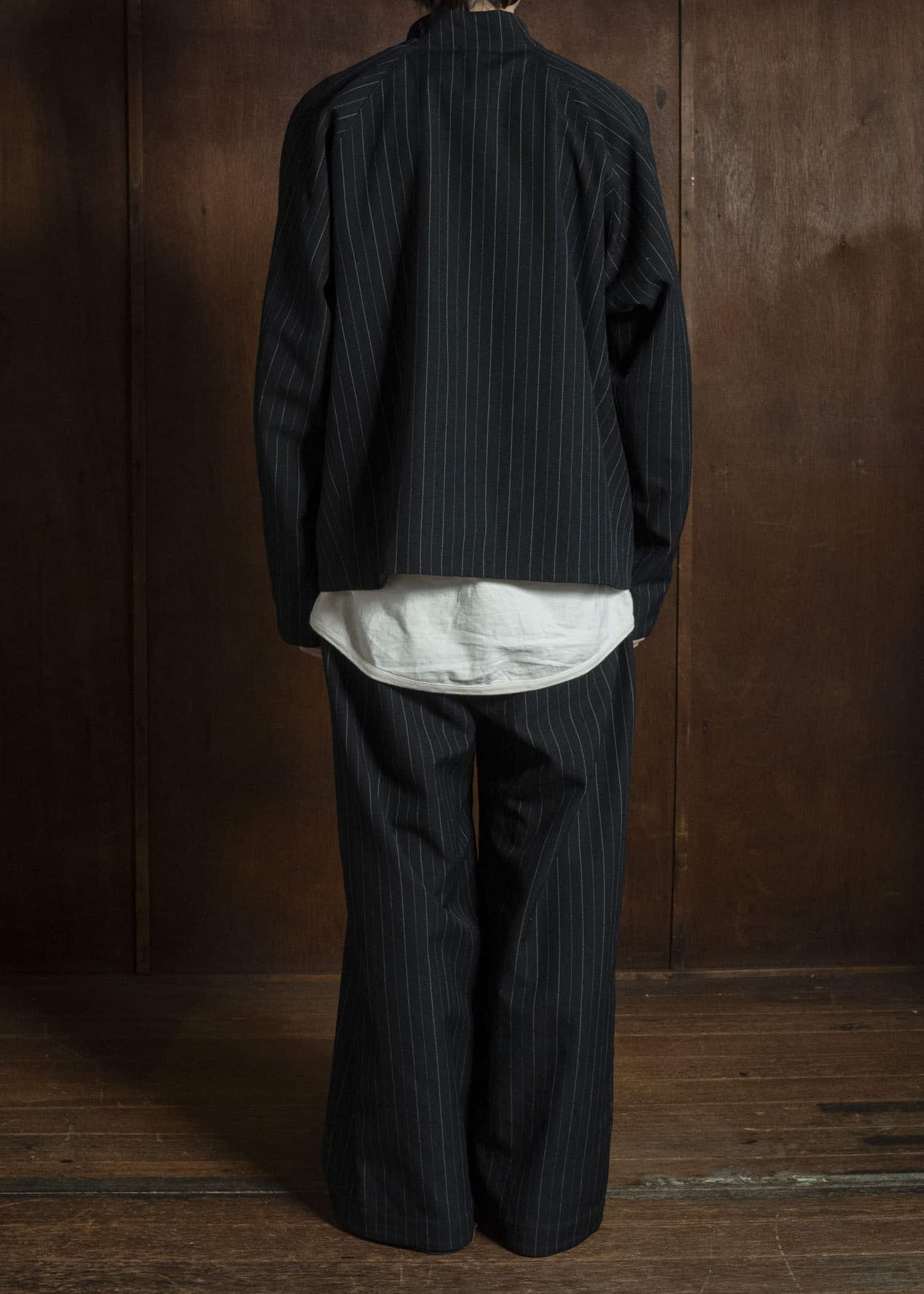 unkruid five pockets black pinstripe