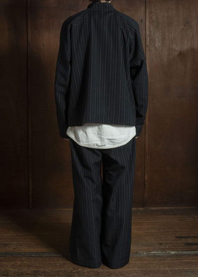 unkruid five pockets black pinstripe