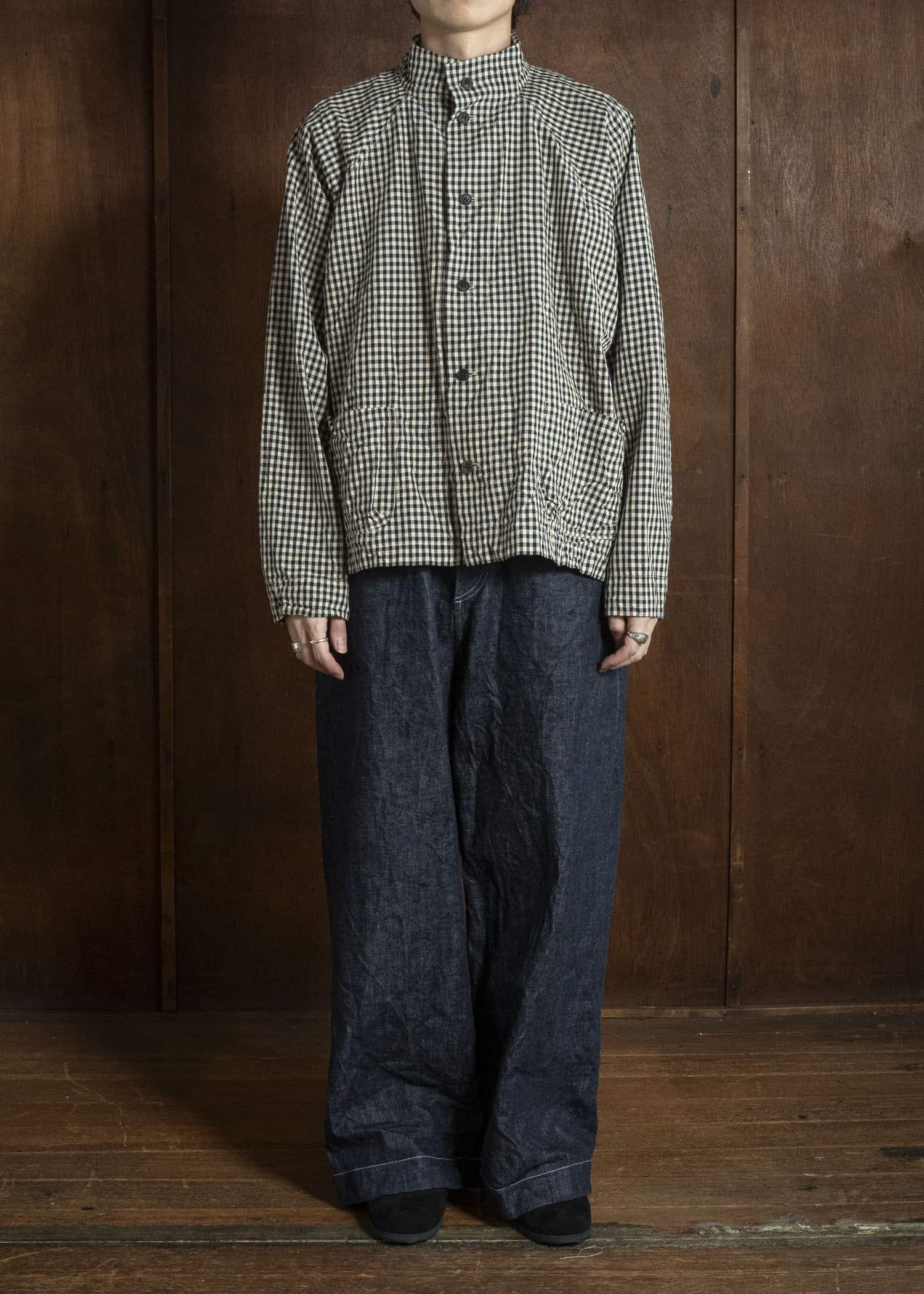 unkruid pickers shirt wool silk check