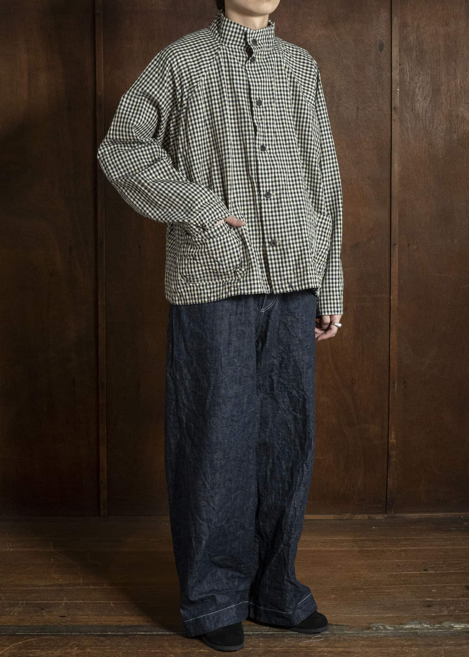 unkruid pickers shirt wool silk check