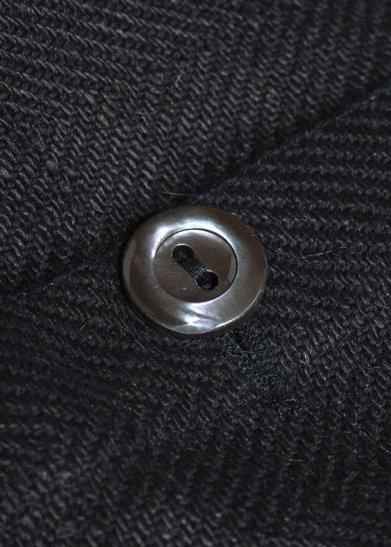 Gathering Textiles Farmer Jacket Handwoven Organic Cotton , Naturally Dyed Black FAJ02-HC-BK