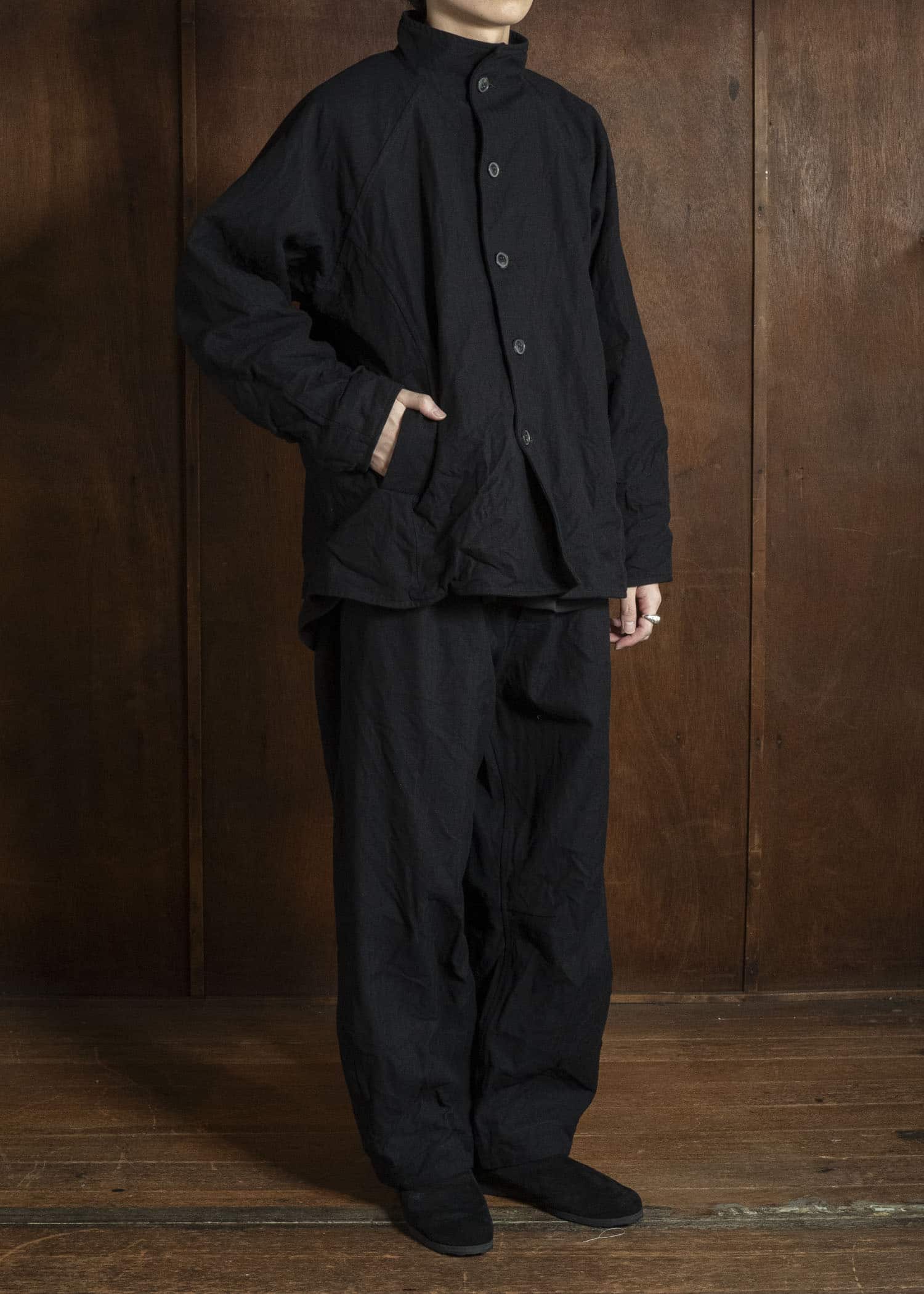 unkruid late night black herringbone