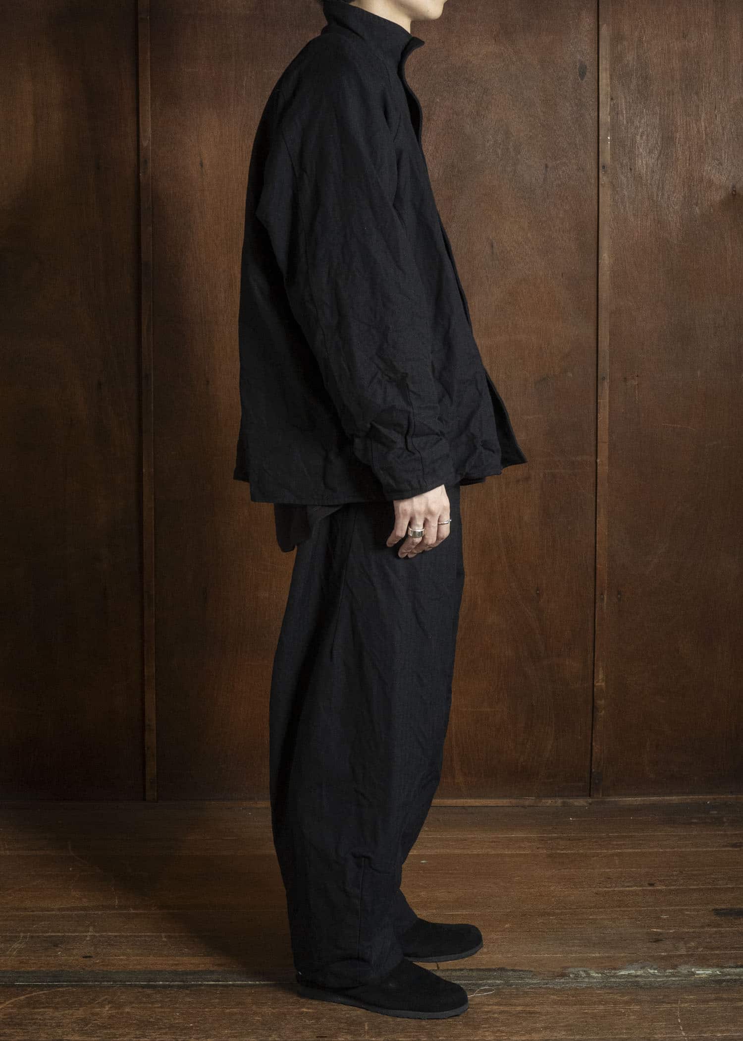 unkruid late night black herringbone