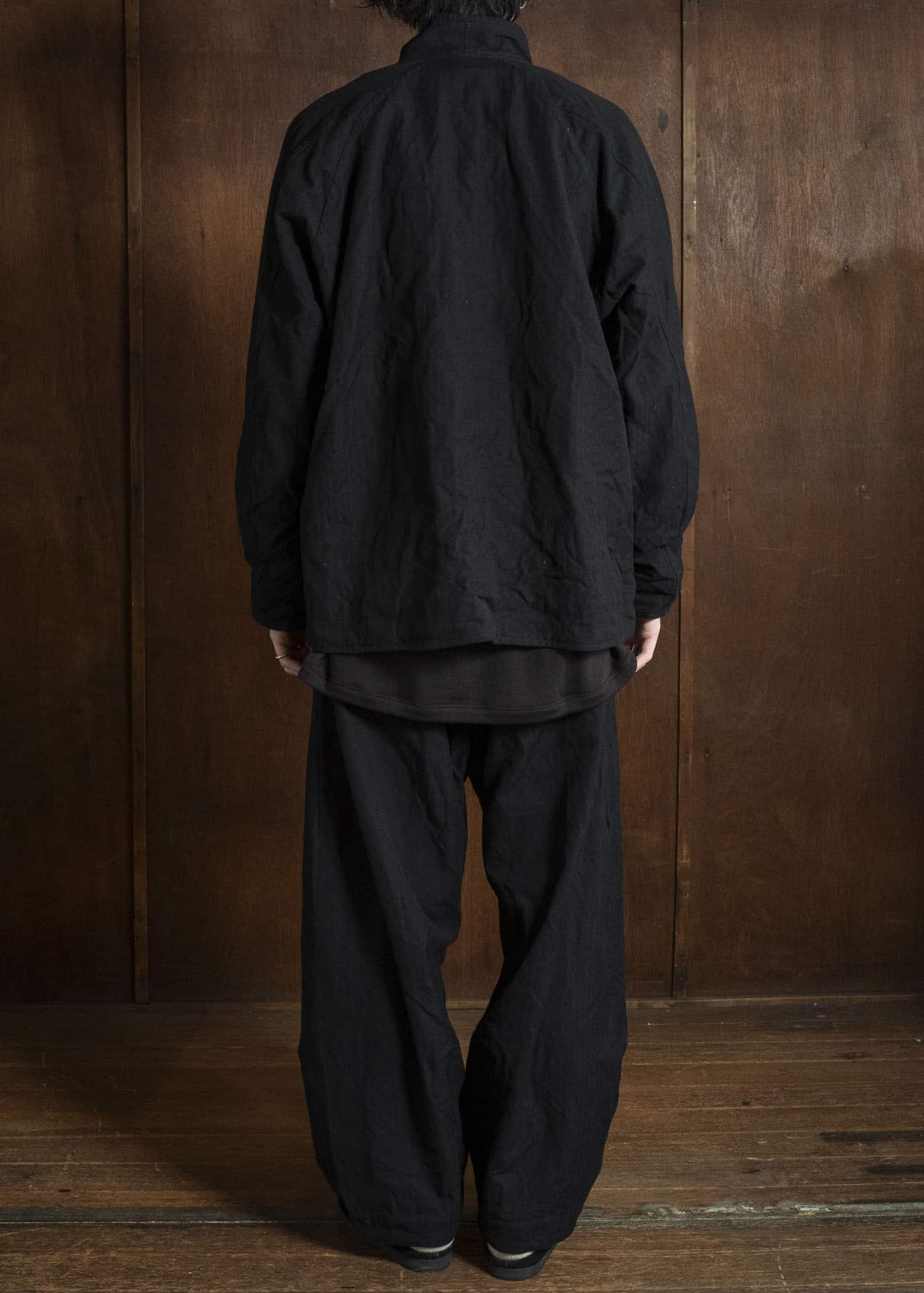 unkruid new baggy black herringbone