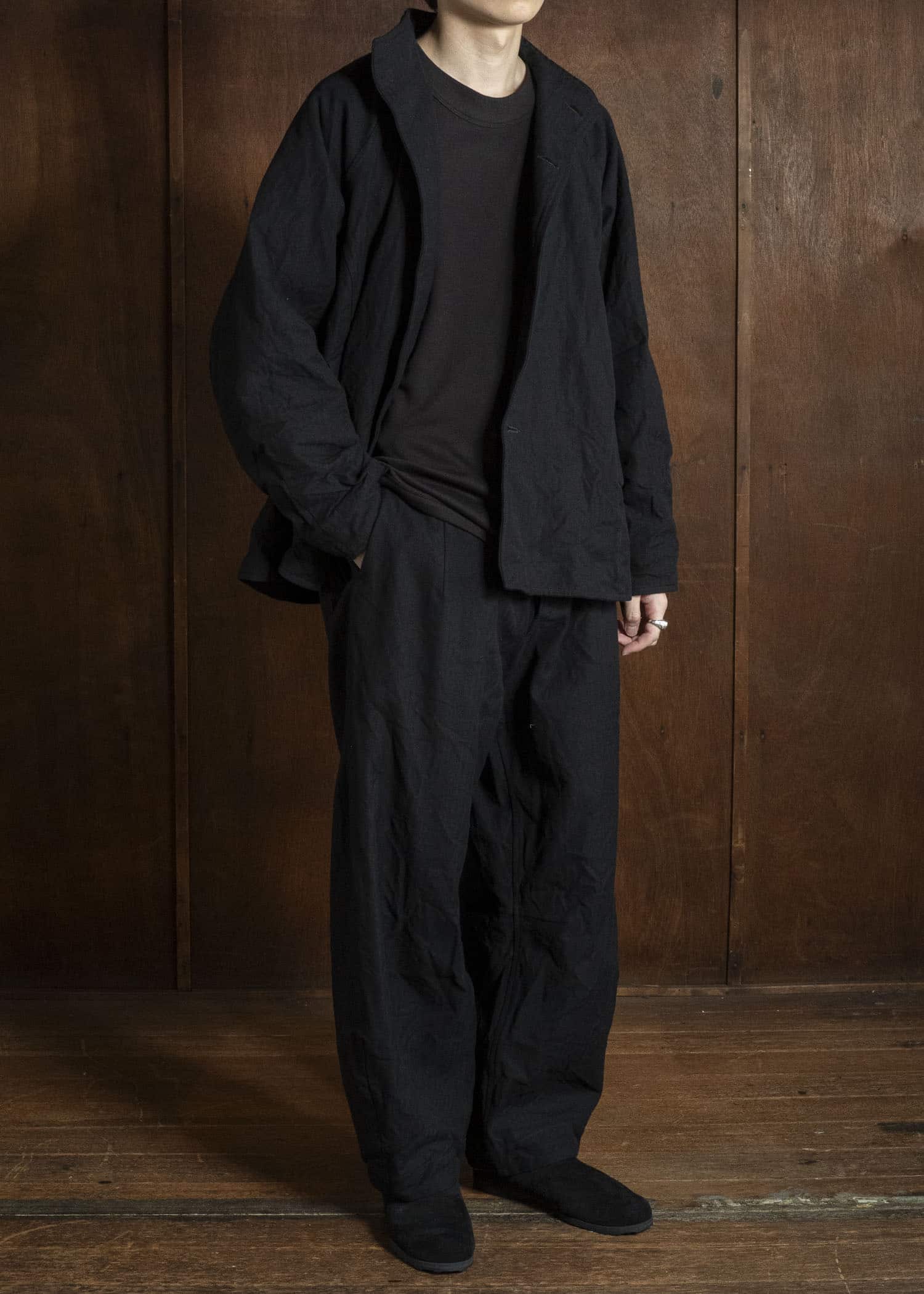 unkruid late night black herringbone