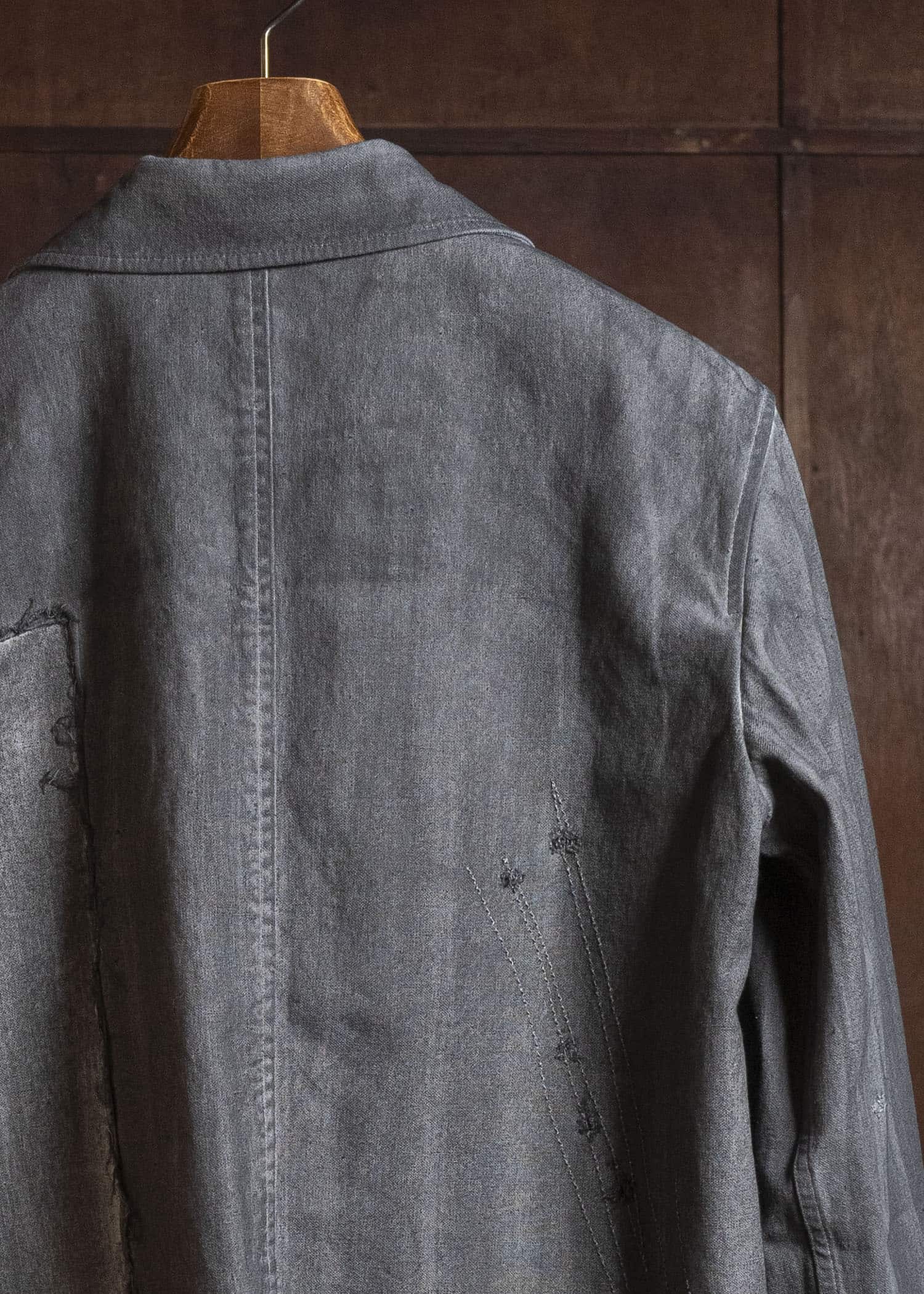 Professor.E AGED WORK JKT COLD DYED GREY 26SS-PE-JKT-03